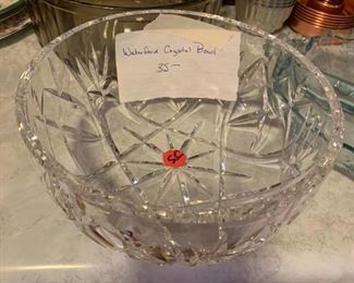  #174	Waterford Crystal Bowl 9"	 $35.00 
