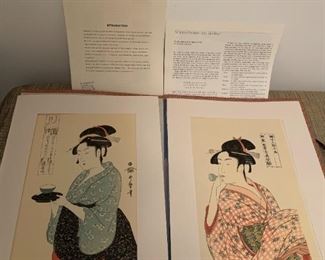 #206	Kitagawa Utamaro Japenses Prints (2) - Woocut Geishas	 $40.00 
