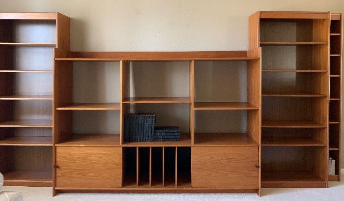 5 Section Teak Wall Unit