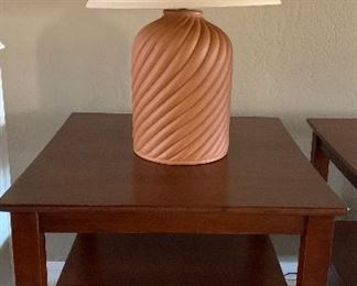 End Tables and Matching Coffee Table, Table Lamps