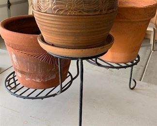 Assorted Flower Pots and Stands