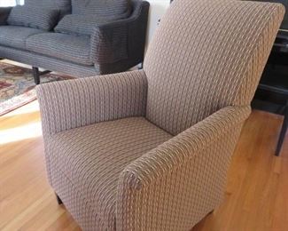 $225.00, Custom side chair, geometric design 41"t x 27" deep, 2 available