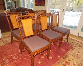 $650.00, 6 Baker Bamboo Dining Chairs excellent condition