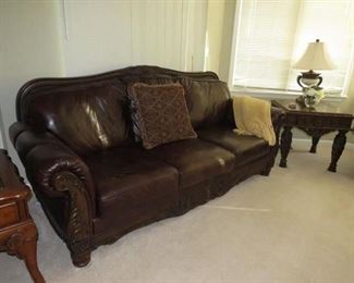 $300.00, Leather sofa Vg condition 86" by 38" deep