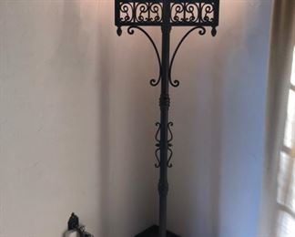 Wrought Iron Gothic Torchere floor lamp, one of a pair $900 each OBO