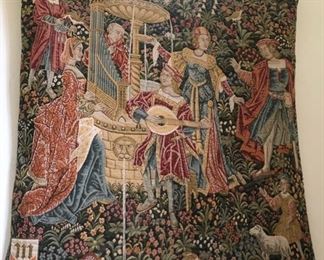 Large Renaissance/ Medieval Revival Tapestry- 
