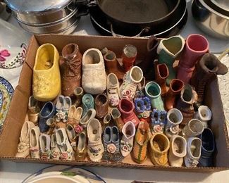 Collection of Porcelain Miniature Shoes
