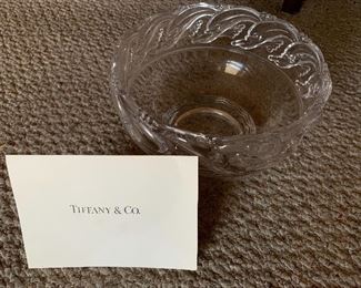 Tiffany and Co. Glass Dolphin Bowl