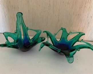 Art Glass Bowl and Basket