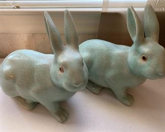 Pair of Decorative Rabbits