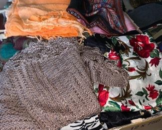 Large Assortment of Scarves