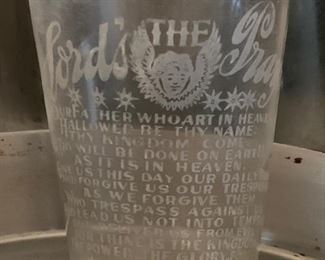 The Lord's Prayer Vintage Glass Tumbler