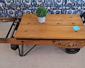Antique Grain Scale used as a Coffee Table