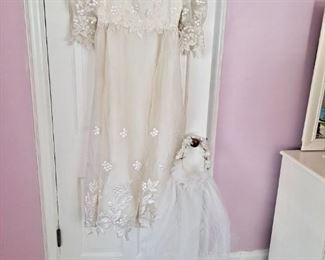 Vintage wedding gown as is