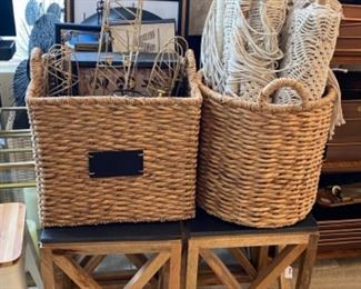 Smith and Hawken Baskets and End Tables