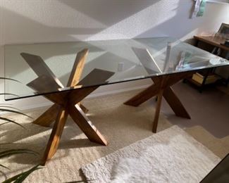 Pier One Rectangle Glass Dining Table