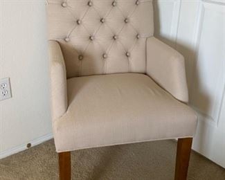 Target Cream Tufted Dining Arm Chair 