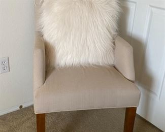 Target Cream Tufted Dining Arm Chair with Pillow