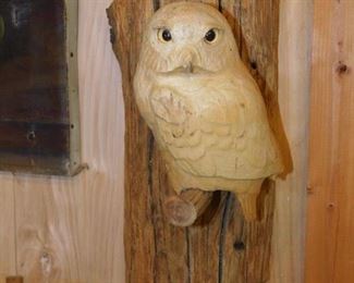 Carved Wooden Owl 