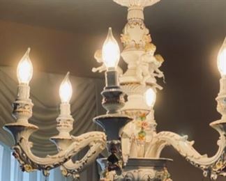 Capodimonte chandelier from Italy
