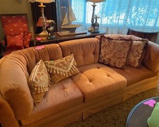 Very nice and in great condition, pumpkin sofa, 8 ft . No wear. $225.00 