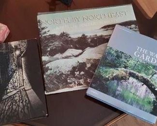 Item #18a-c: 3 various coffee table books.
A. Reflections, $10
B. North, by Northeast, $15
C. Gardens, $12