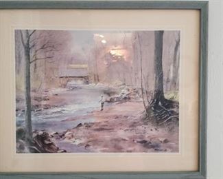 Item #63: $150. Framed watercolor by Ranulph Bye.     17 H" x 21 L" framed size. 