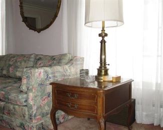 END TABLES AND BRASS LAMPS (1 OF 2)