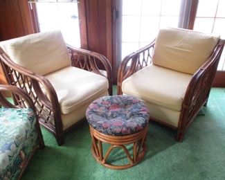 WIDE RATTAN CHAIRS