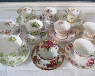 VINTAGE CUPS AND SAUCERS