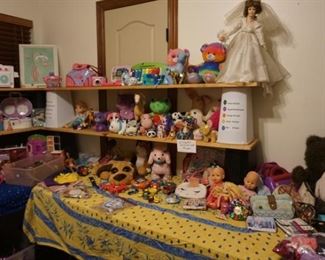 toys, dolls, purses, animals