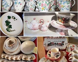 Tea sets, Christmas China Dish sets