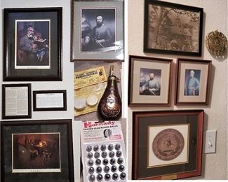 Civil War framed photographs, prints and reproduction items