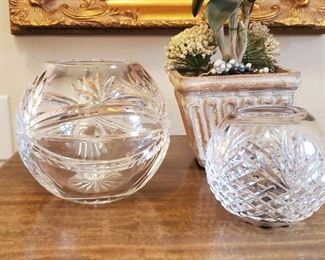 Crystal Rose Bowls - many sizes
