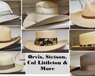 Panama and Straw hats by Orvis, Stetson, Col. Littleton and more