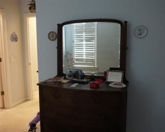 vintage bureau with mirror