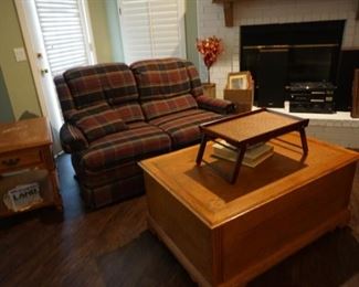 love seat, coffee table, side table