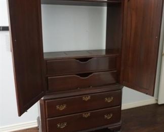 inside of armoire