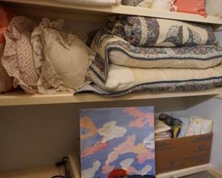 blankets, pillows
