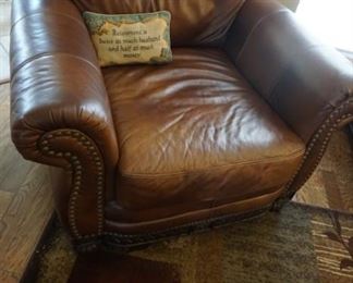 leather chair (ottoman not shown)
