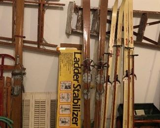 Monarch skis two sets, tram trail skis two sets.