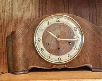Pre WW II Clock.  Made In West Germany.  Big Bend Mantle Clock, 2 British Chimes.  Key Available :  $220.00   It Works!