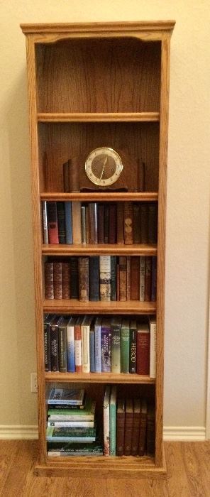 Tall Oak Book Case.  5 Shelves.  (83"h x 24"w x 12"d ):  $140.00 