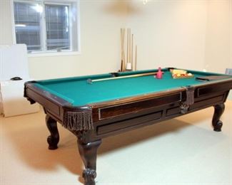 Pool Table with Lots of Accessories