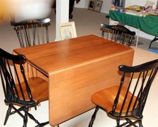 Tell City Drop Leaf table with Hitchcock Chairs