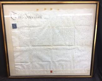 ANTIQUE LAND SALES CONTRACT ON HIDE