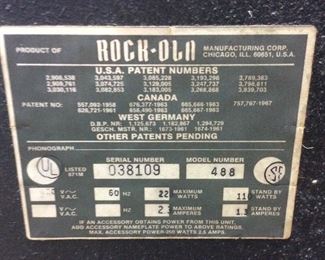 ROCK-OLA PHONOGRAPH JUKEBOX