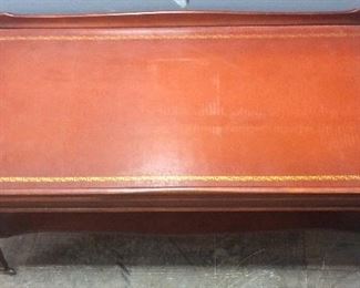VTG. LEATHER TOP COFFEE TABLE