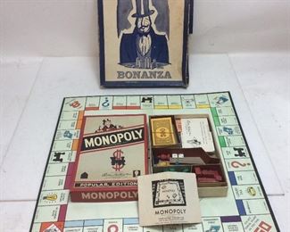 1954 MONOPOLY BOARD GAME & BONANZ