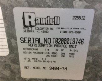 RANDELL STAINLESS UNDERBAR